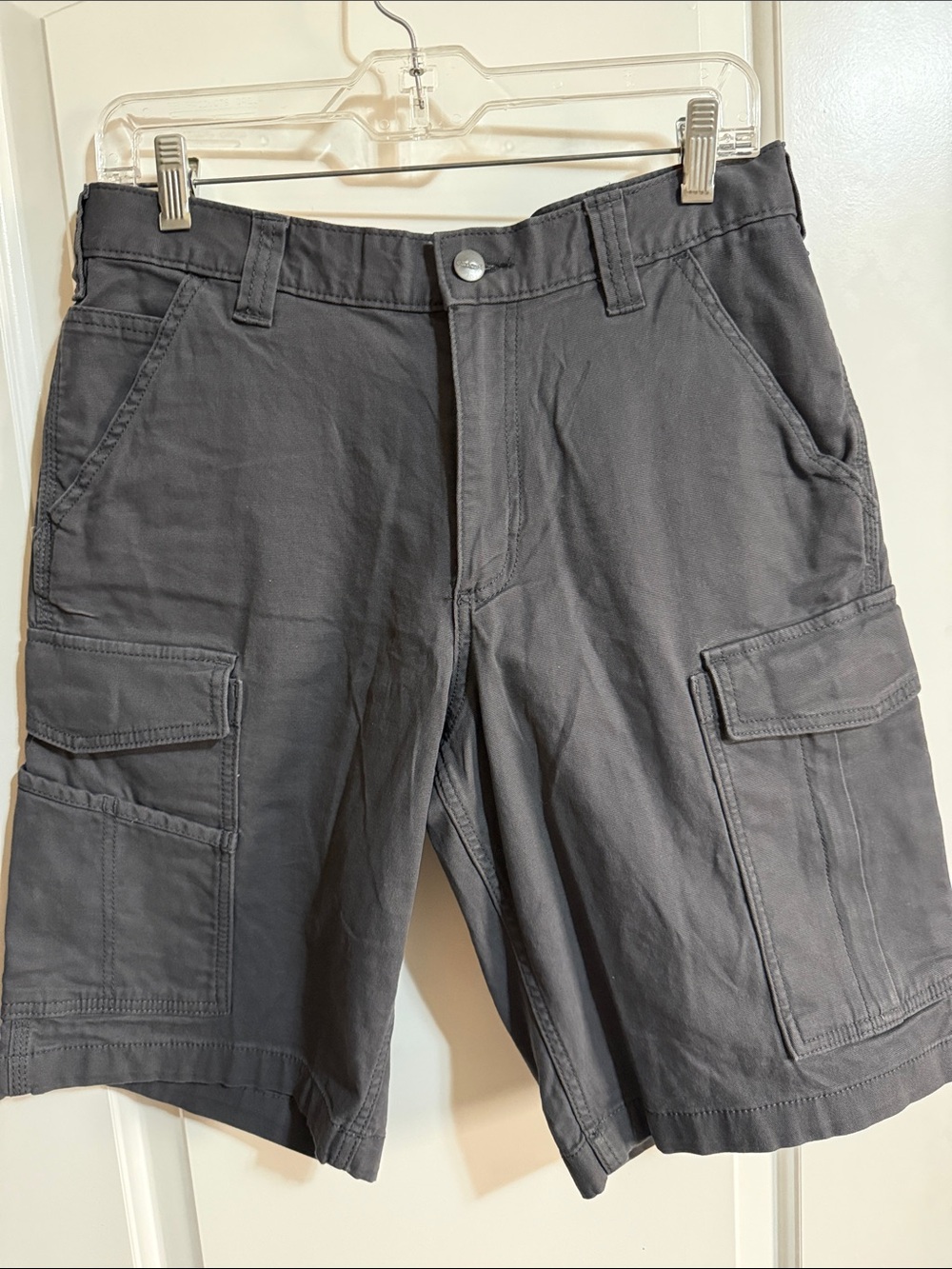 Carhartt Gray Men's Cargo Shorts with Utility Pockets
